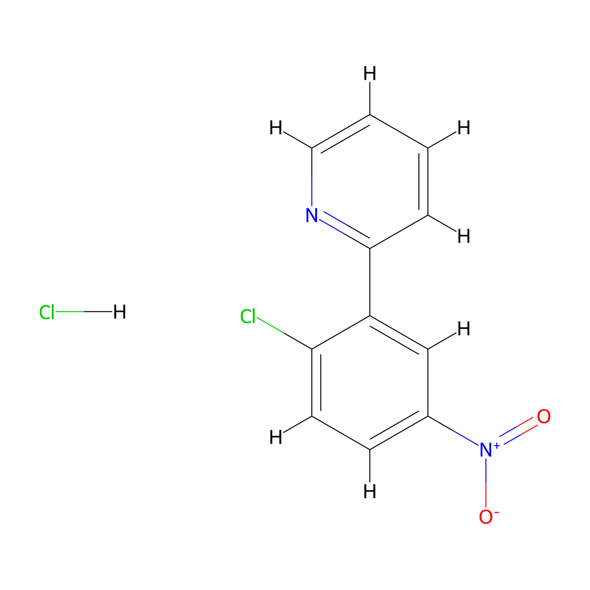 2-(2-Chloro-5-nitrophenyl)pyridine hydrochloride molecular structure, CAS 2254573-75-4