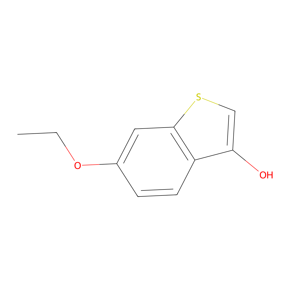 6-Ethoxy-1-benzothiophene-3-ol molecular structure, CAS 22546-96-9
