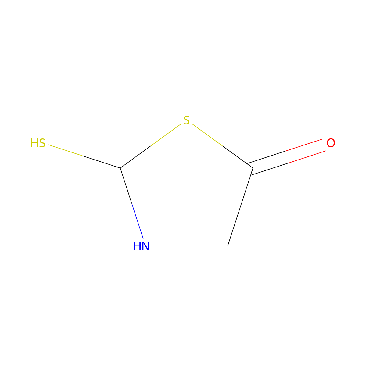 2-Mercaptothiazolidin-5-one molecular structure, CAS 22546-99-2