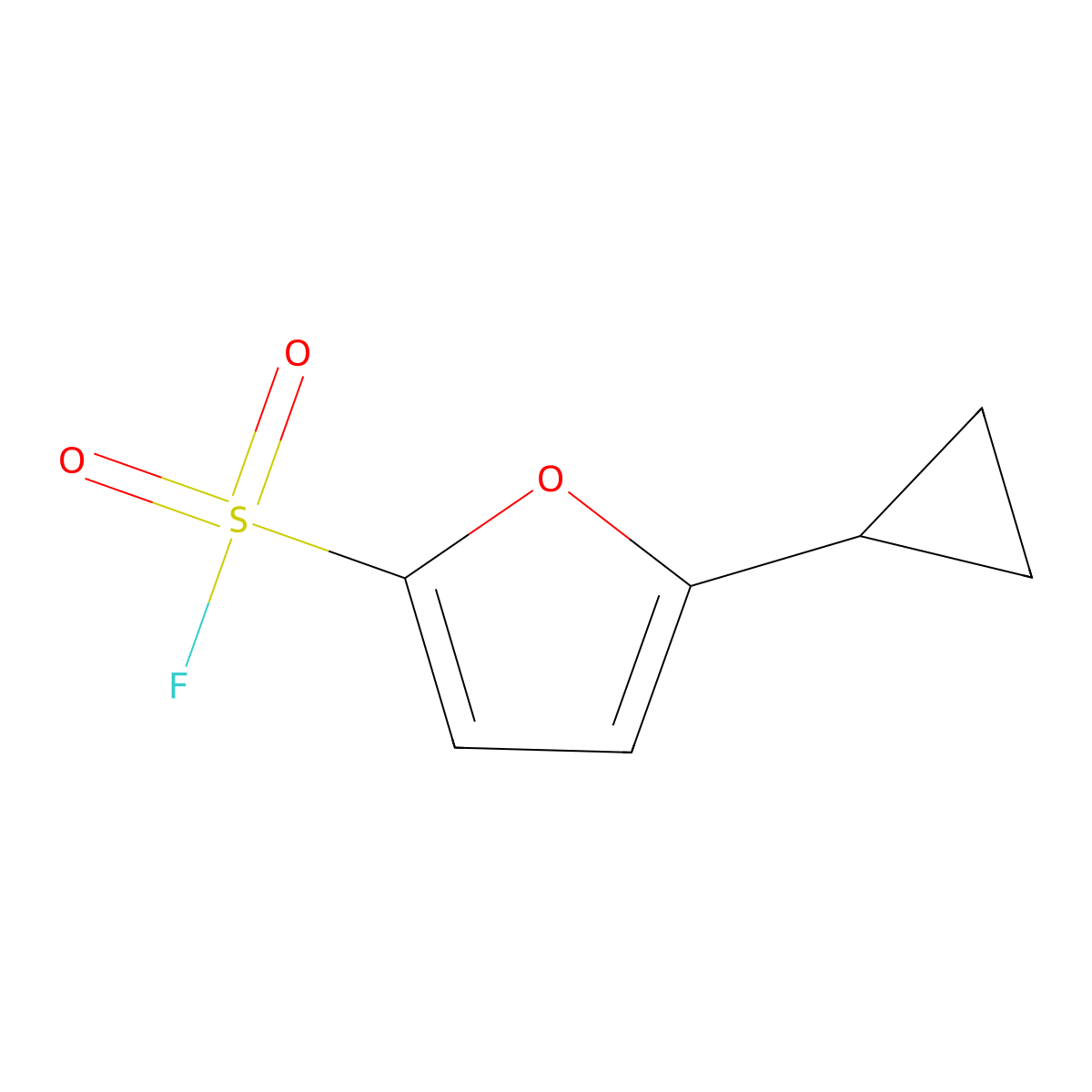 5-Cyclopropylfuran-2-sulfonyl fluoride molecular structure, CAS 2254605-18-8