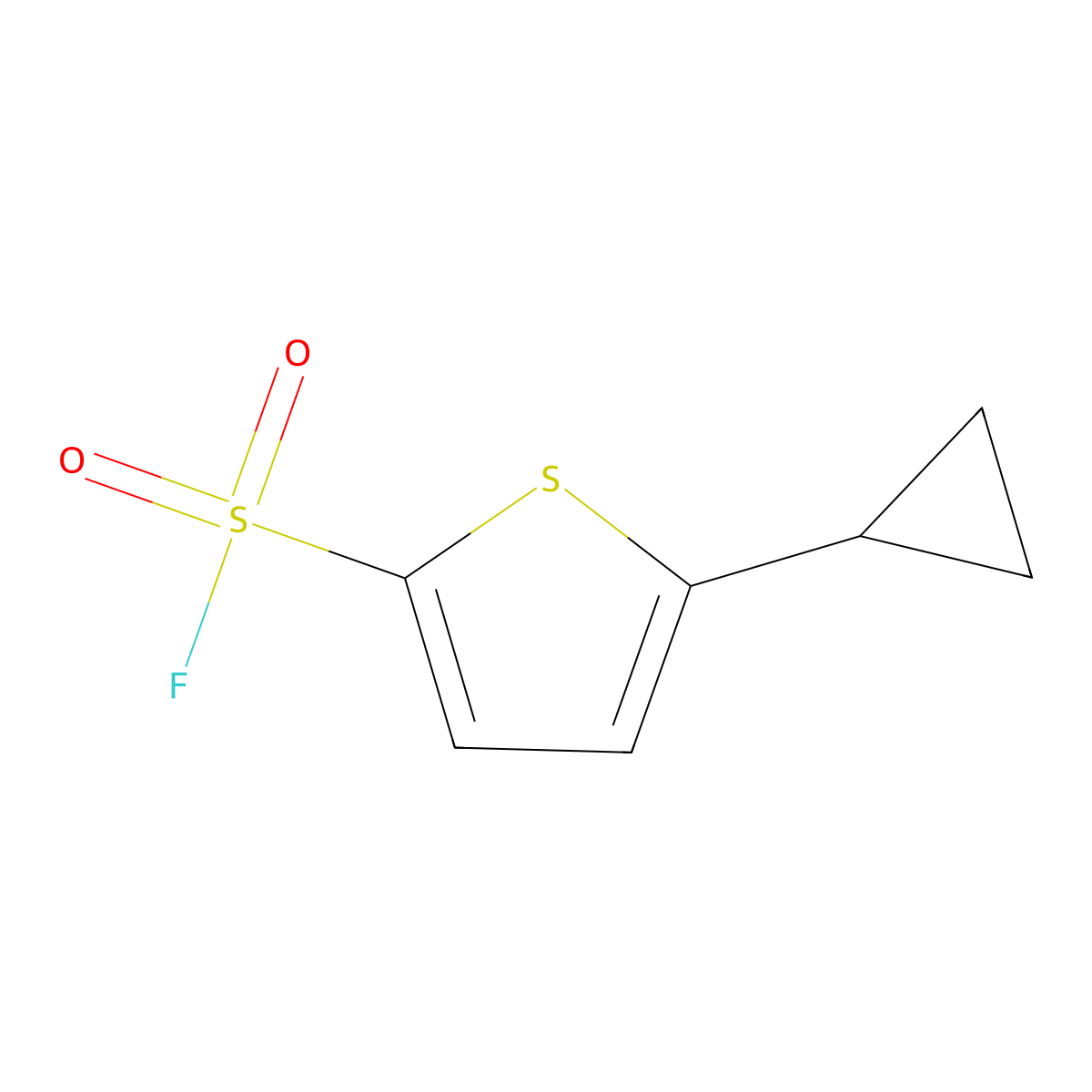 5-Cyclopropylthiophene-2-sulfonyl fluoride molecular structure, CAS 2254605-21-3