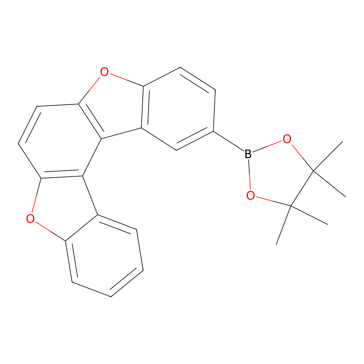 2-(4,4,5,5-Tetramethyl-1,3,2-dioxaborolan-2-yl)benzo[1,2-b:4,3-b']bisbenzofuran molecular structure, CAS 2254652-69-0