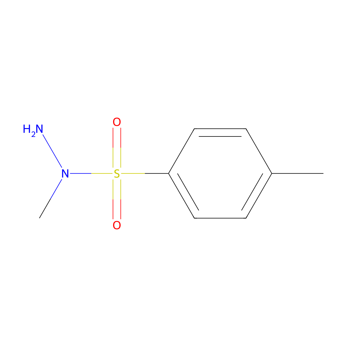 N,4-dimethylbenzenesulfonohydrazide molecular structure, CAS 22547-51-9