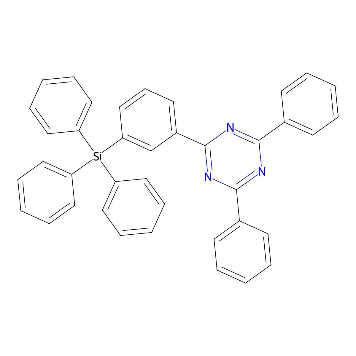 2,4-Diphenyl-6-(3-(triphenylsilyl)phenyl)-1,3,5-triazine molecular structure, CAS 2254737-32-9