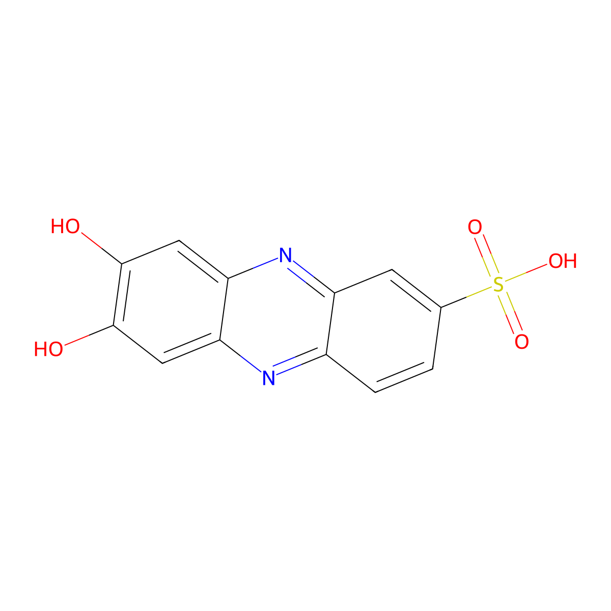 7,8-Dihydroxyphenazine-2-sulfonic acid molecular structure, CAS 2254745-17-8