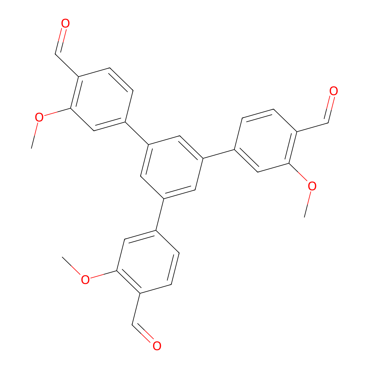 5'-(4-Formyl-3-methoxyphenyl)-3,3''-dimethoxy-[1,1':3',1''-terphenyl]-4,4''-dicarbaldehyde molecular structure, CAS 2254817-04-2