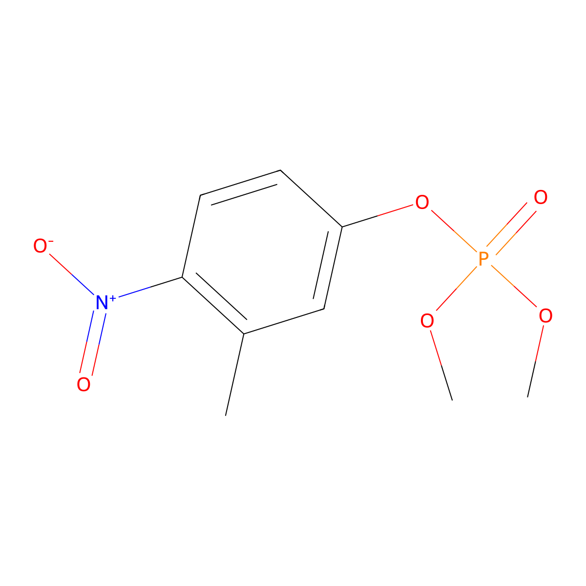 Fenitrooxon molecular structure, CAS 2255-17-6