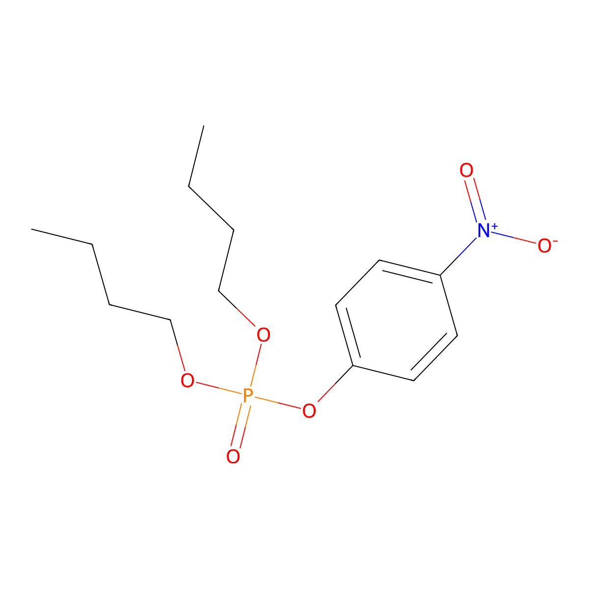 Dibutyl p-nitrophenyl phosphate molecular structure, CAS 2255-19-8