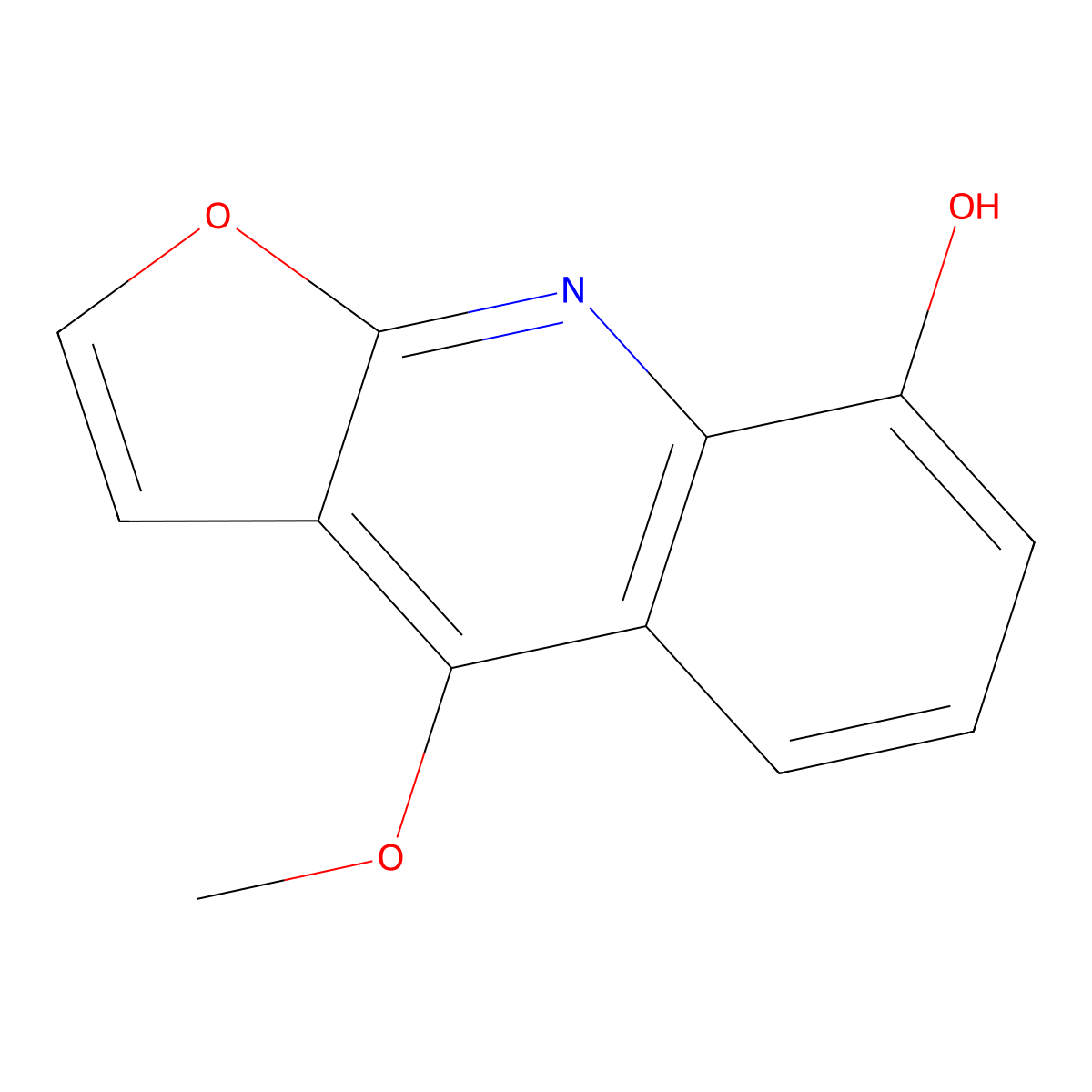 8-Hydroxydictamnine molecular structure, CAS 2255-50-7