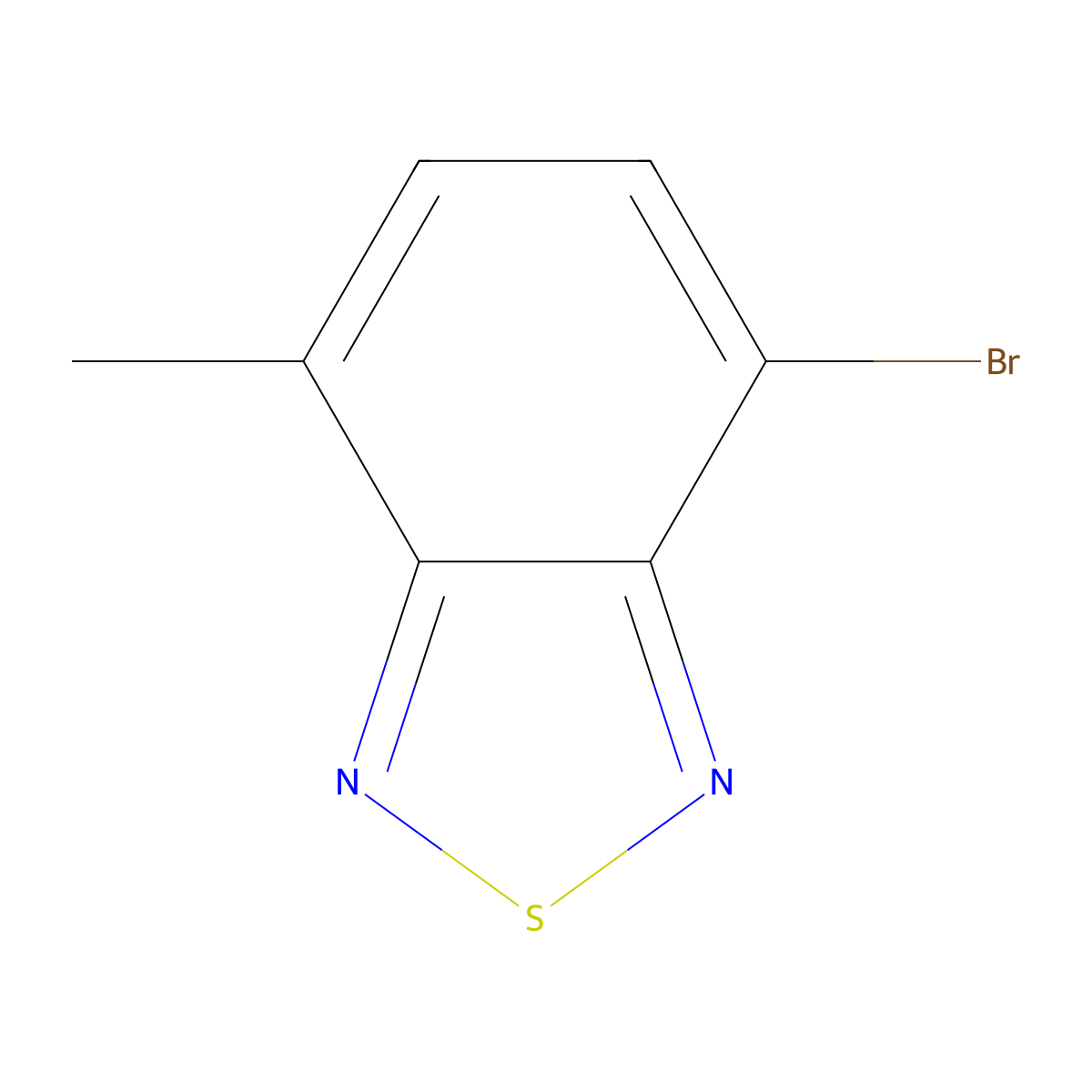 4-Bromo-7-methyl-2,1,3-benzothiadiazole molecular structure, CAS 2255-80-3