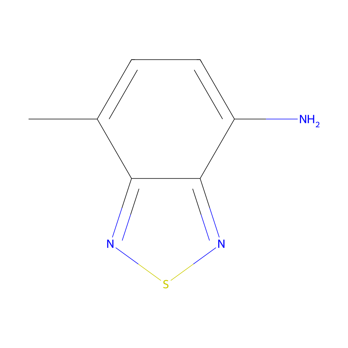 7-Methyl-2,1,3-benzothiadiazol-4-amine molecular structure, CAS 2255-96-1