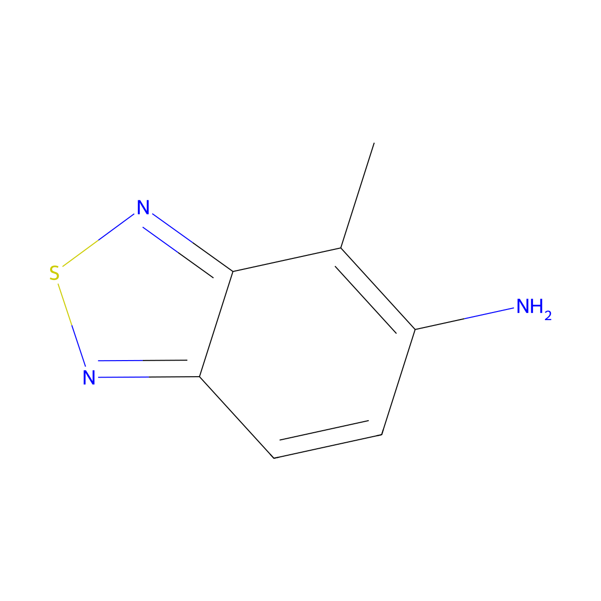 4-Methyl-2,1,3-benzothiadiazol-5-amine molecular structure, CAS 2255-97-2