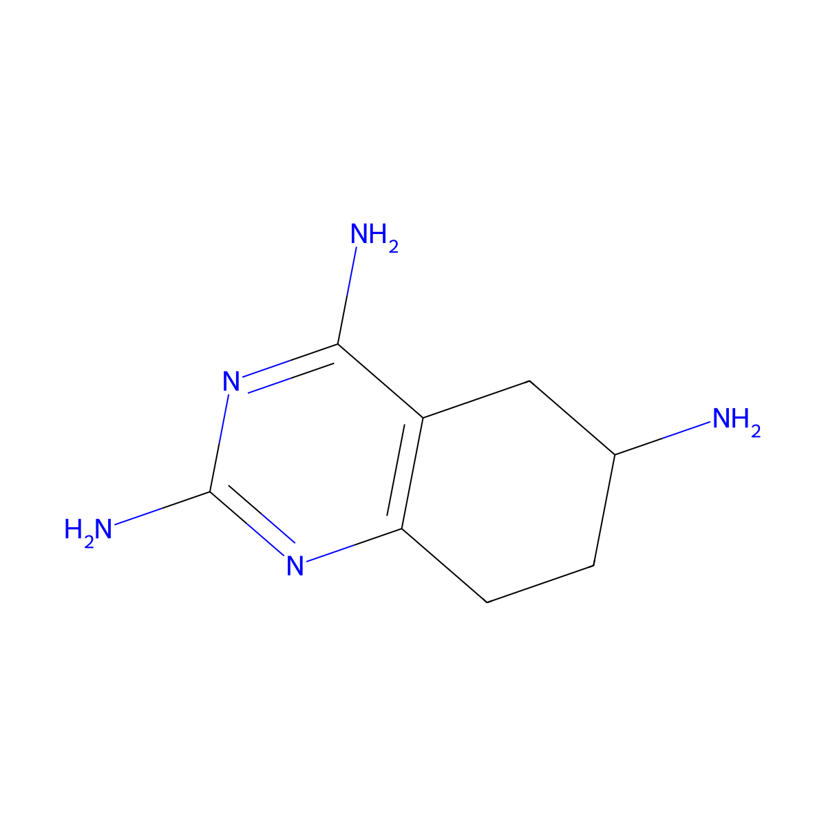 5,6,7,8-Tetrahydroquinazoline-2,4,6-triamine molecular structure, CAS 225504-33-6