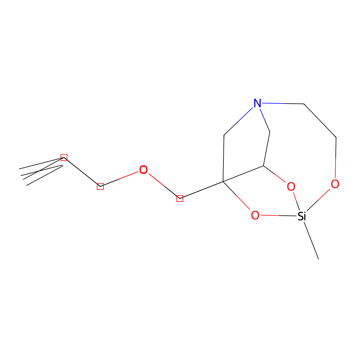 2,8,9-Trioxa-5-aza-1-silabicyclo(3.3.3)undecane, 1-methyl-3,7-bis((2-propenyloxy)methyl)- molecular structure, CAS 225504-94-9