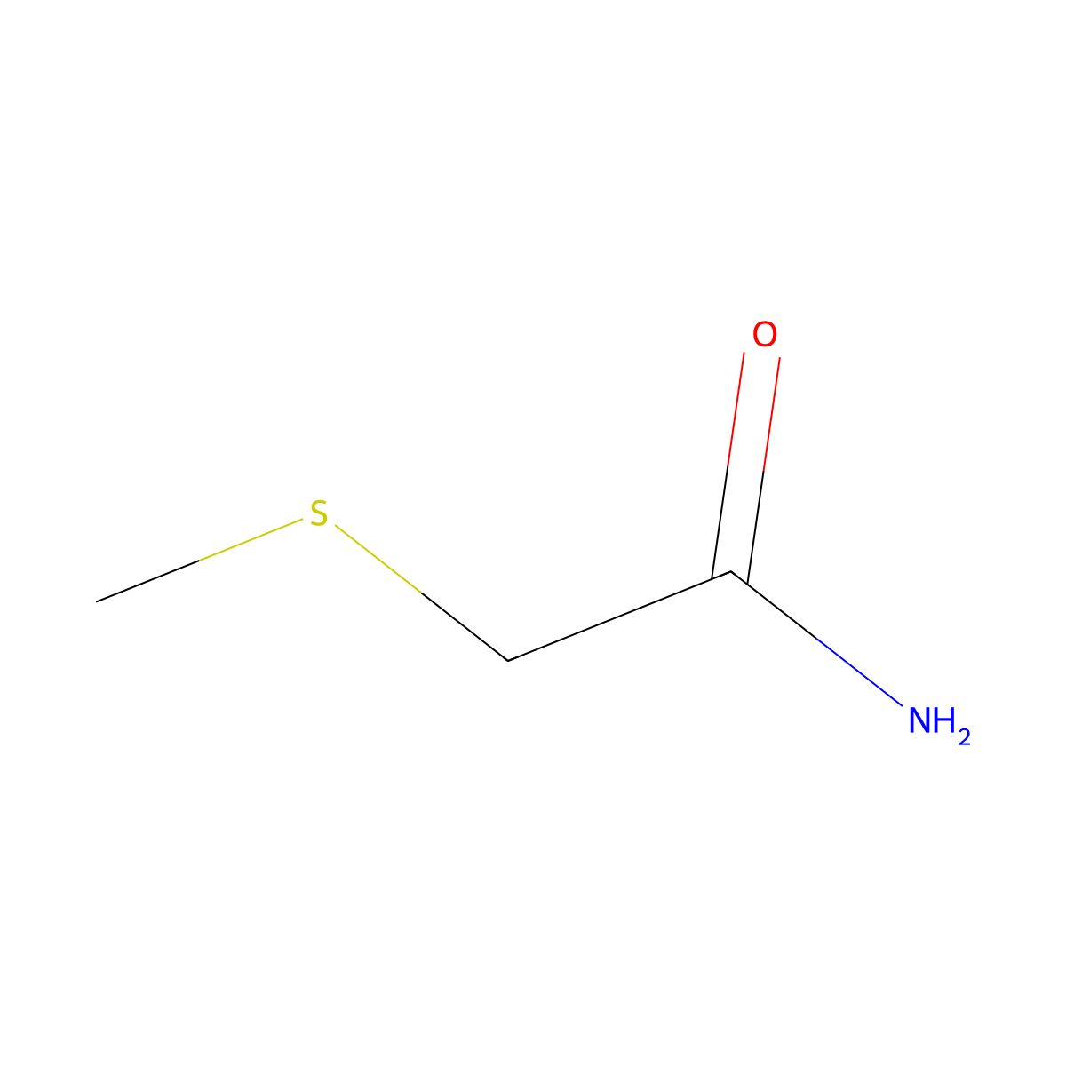 Alpha-(methylthio)acetamide molecular structure, CAS 22551-24-2