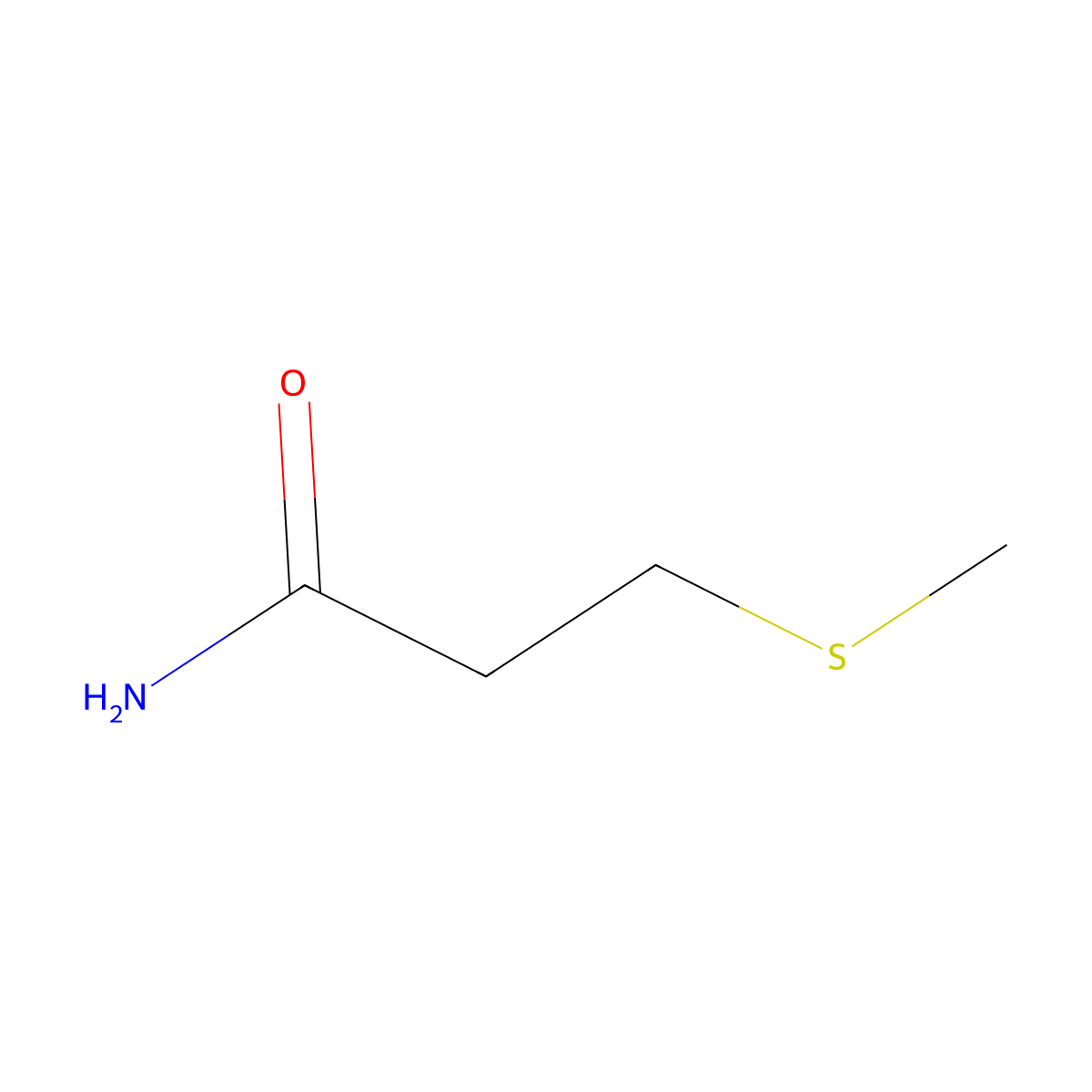 3-(Methylsulfanyl)propanamide molecular structure, CAS 22551-25-3