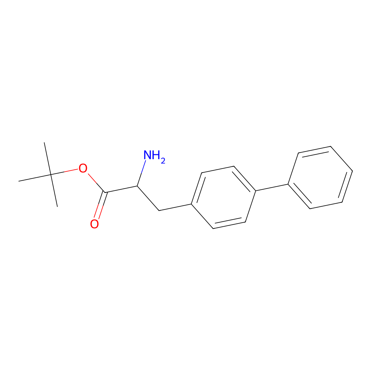 (S)-tert-Butyl 3-([1,1'-biphenyl]-4-yl)-2-aminopropanoate molecular structure, CAS 225528-25-6