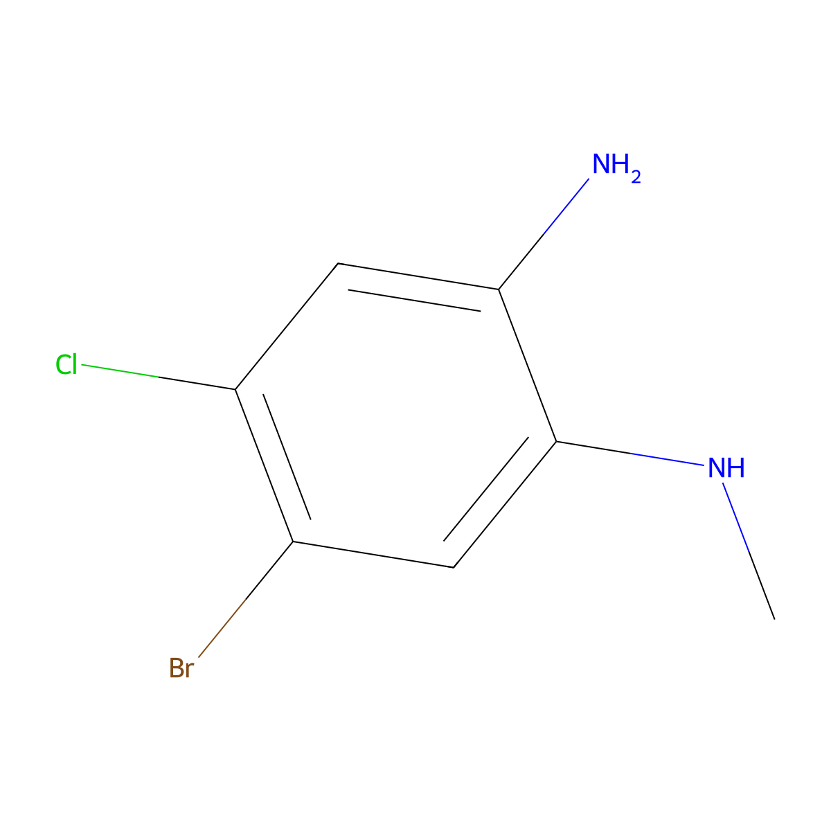 5-bromo-4-chloro-N1-methylbenzene-1,2-diamine molecular structure, CAS 2255305-92-9
