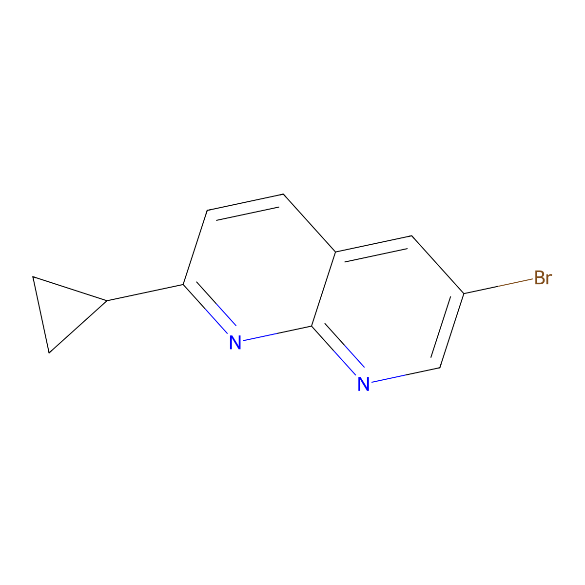 6-Bromo-2-cyclopropyl-1,8-naphthyridine molecular structure, CAS 2255313-17-6