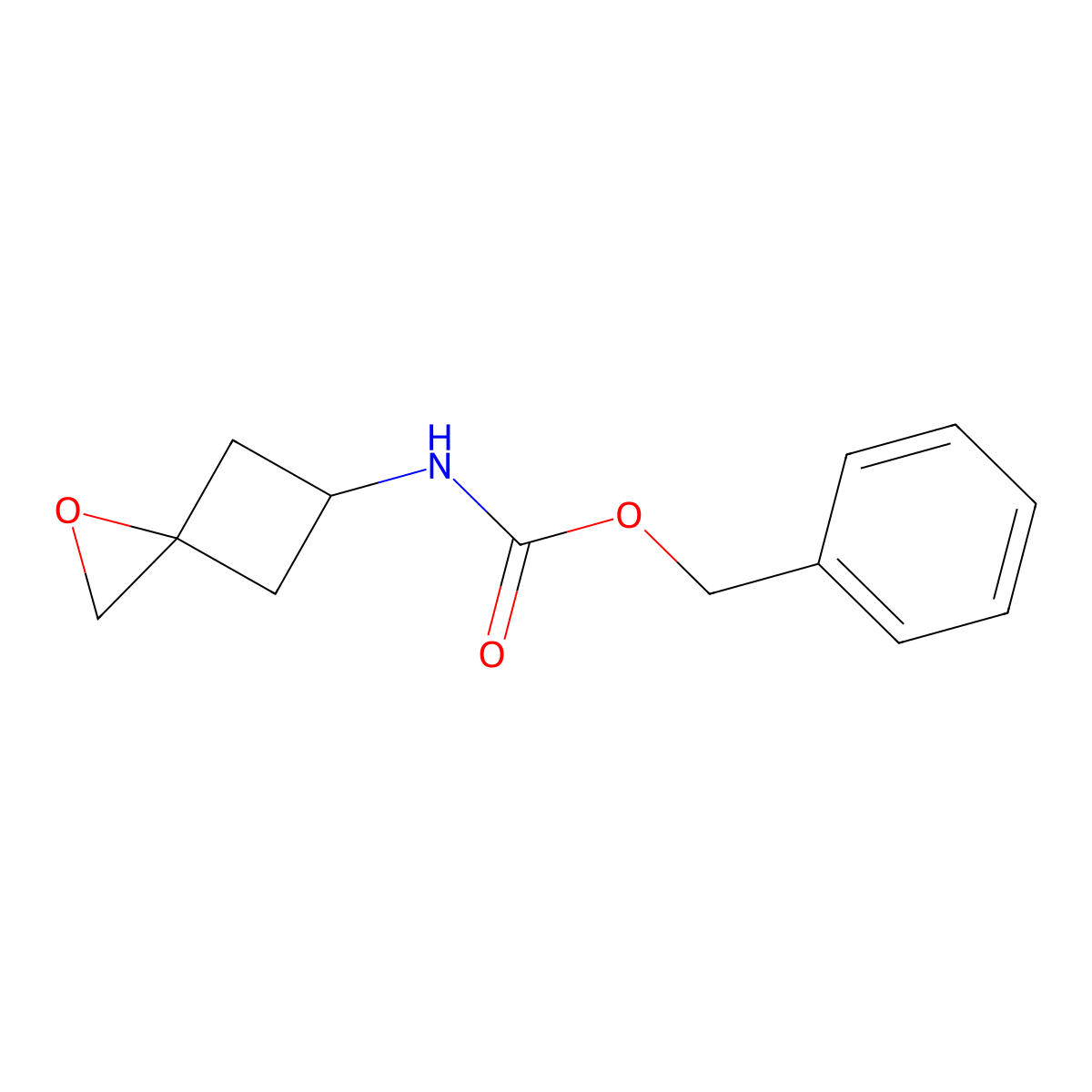 Benzyl (1-oxaspiro[2.3]hexan-5-yl)carbamate molecular structure, CAS 2255313-47-2