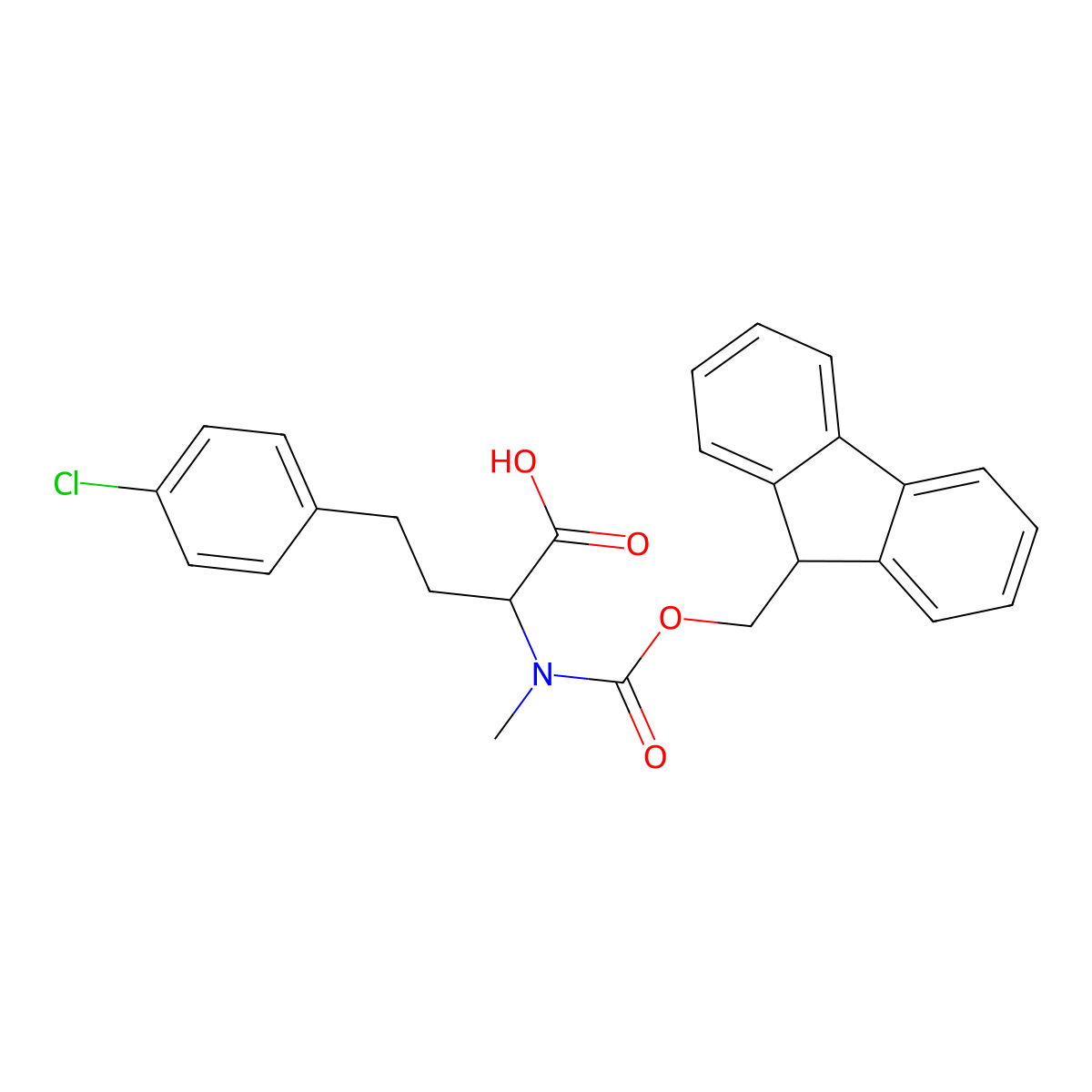 N-Fmoc-N-methyl-4-chloro-L-homophenylalanine molecular structure, CAS 2255321-20-9