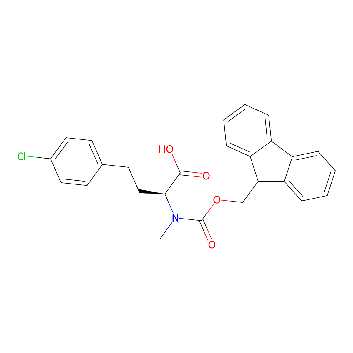 N-Fmoc-N-methyl-4-chloro-L-homophenylalanine molecular structure, CAS 2255321-20-9