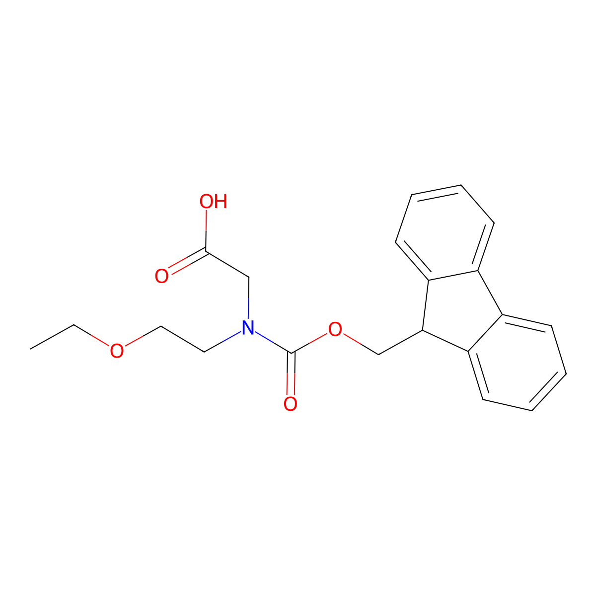 N-Fmoc-N-(2-ethoxyethyl)glycine molecular structure, CAS 2255321-24-3