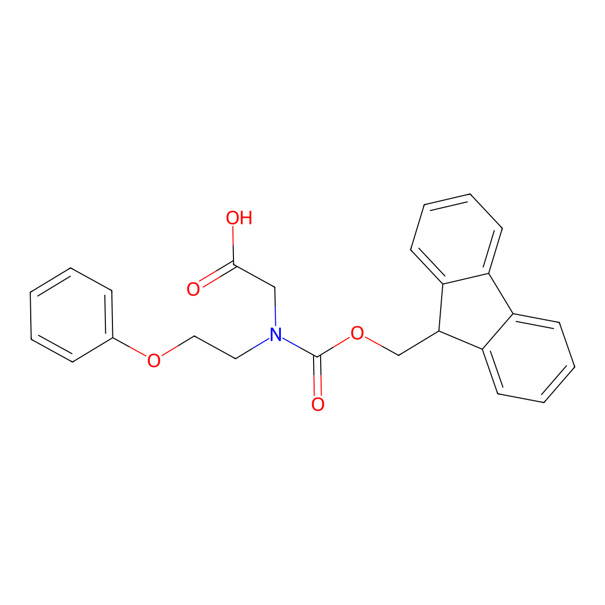 N-Fmoc-N-(2-phenoxyethyl)glycine molecular structure, CAS 2255321-25-4