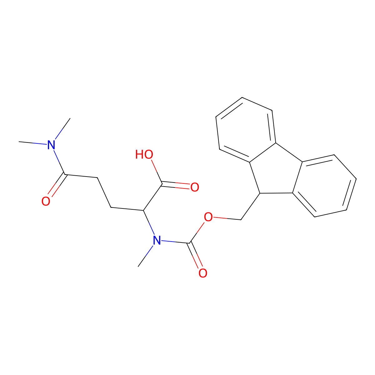 (S)-2-((((9H-Fluoren-9-yl)methoxy)carbonyl)(methyl)amino)-5-(dimethylamino)-5-oxopentanoic acid molecular structure, CAS 2255321-26-5