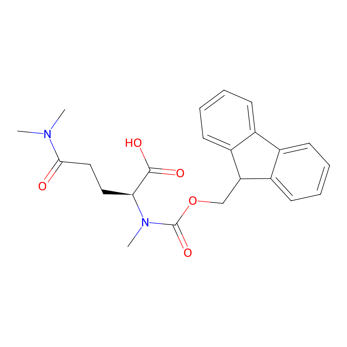 (S)-2-((((9H-Fluoren-9-yl)methoxy)carbonyl)(methyl)amino)-5-(dimethylamino)-5-oxopentanoic acid molecular structure, CAS 2255321-26-5