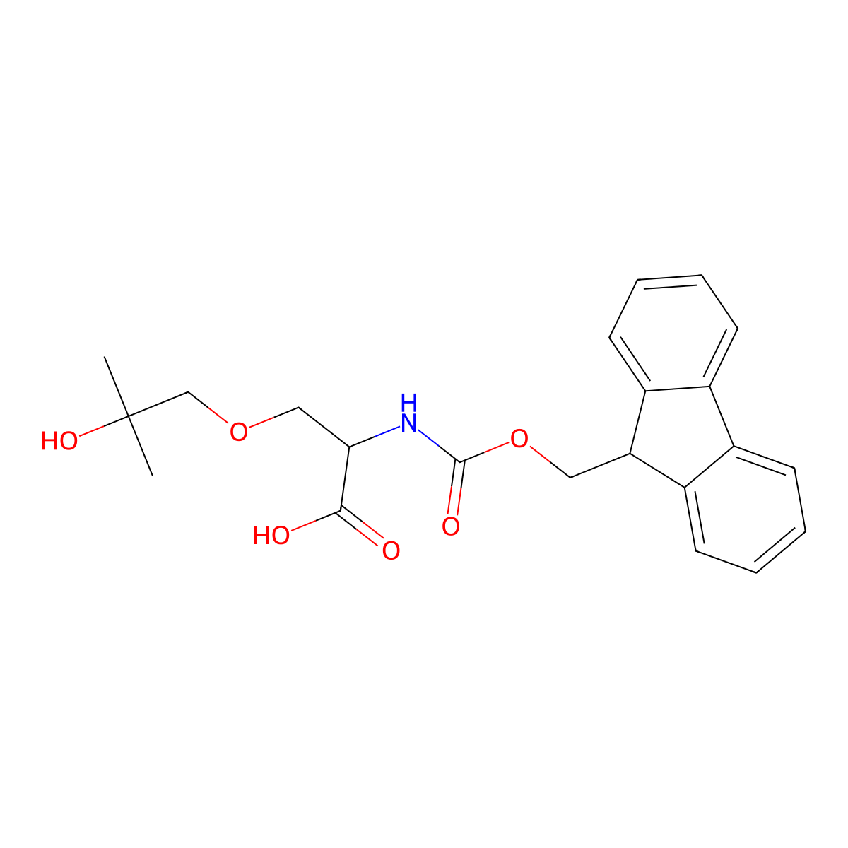 N-Fmoc-O-(2-hydroxy-2-methylpropyl)-L-serine molecular structure, CAS 2255321-44-7