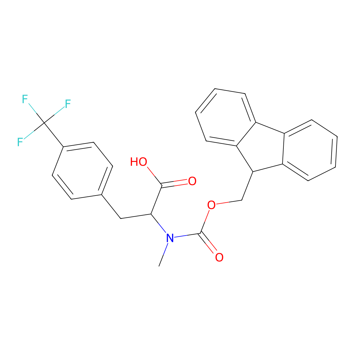 Fmoc-N-Me-(4-CF3)-Phe-OH molecular structure, CAS 2255321-51-6