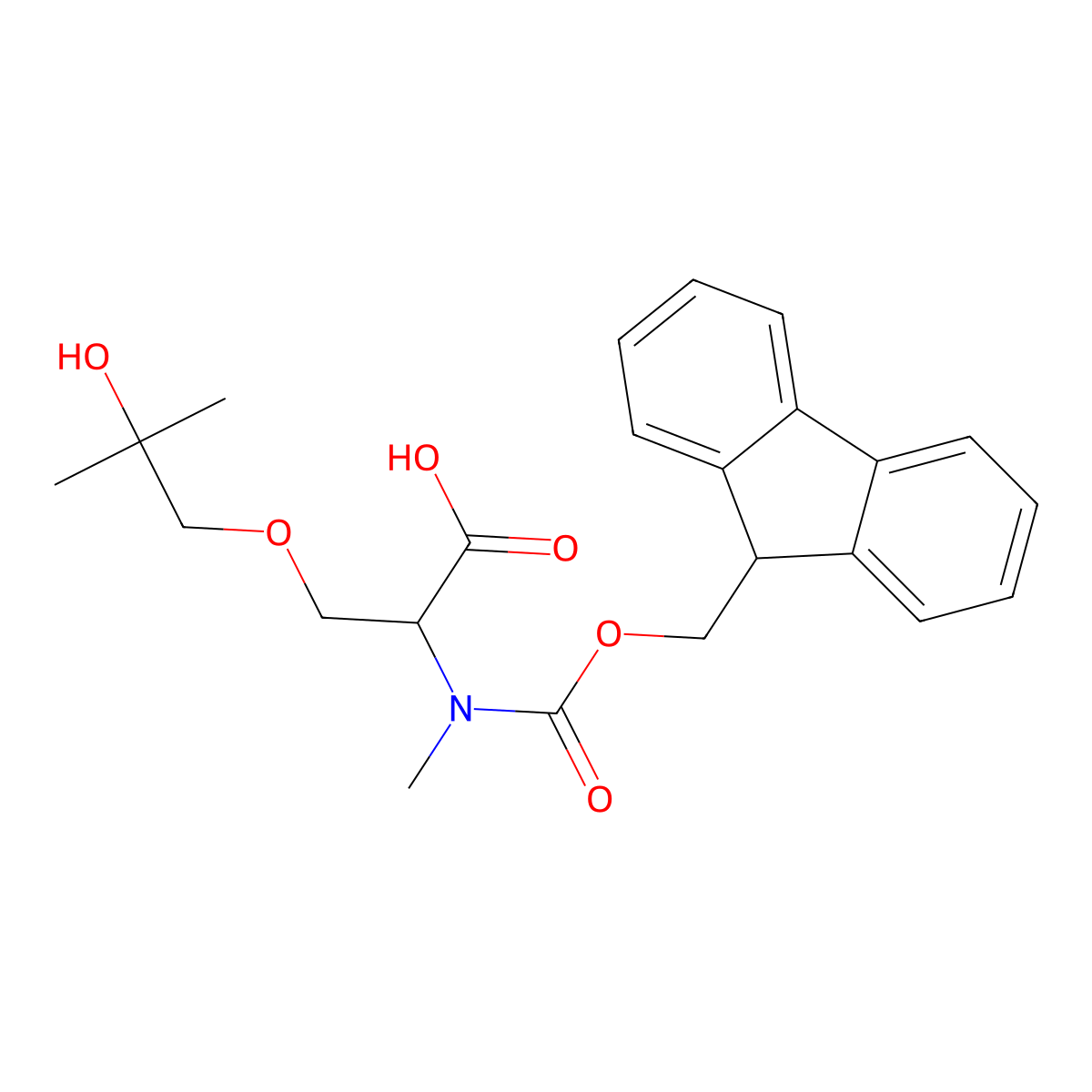 (S)-2-[Fmoc-(methyl)amino]-3-(2-hydroxy-2-methylpropoxy)propanoic Acid molecular structure, CAS 2255322-36-0