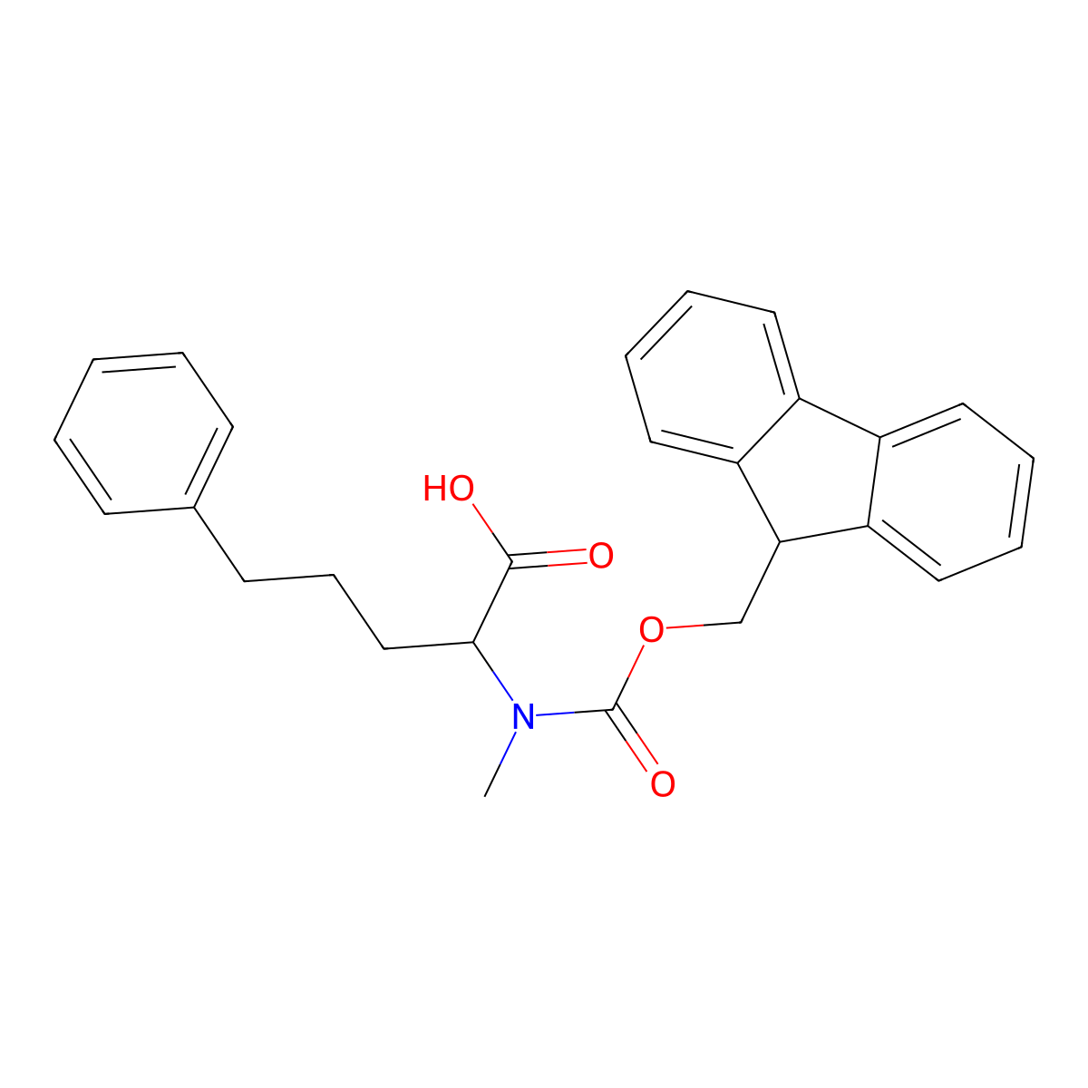 (S)-2-[Fmoc(methyl)amino]-5-phenylpentanoic acid molecular structure, CAS 2255330-09-5