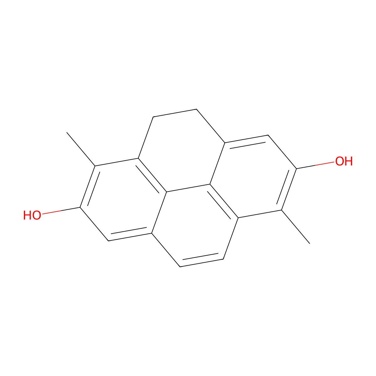 1,6-Dimethyl-4,5-dihydropyrene-2,7-diol molecular structure, CAS 2255331-28-1
