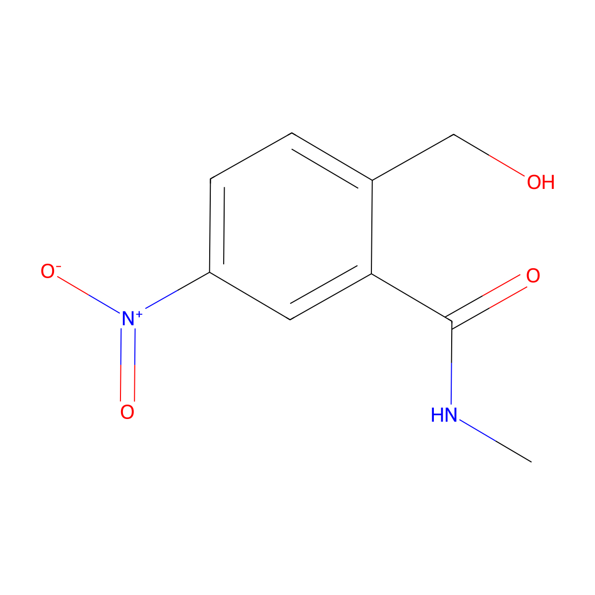 2-(Hydroxymethyl)-N-methyl-5-nitrobenzamide molecular structure, CAS 2255365-38-7