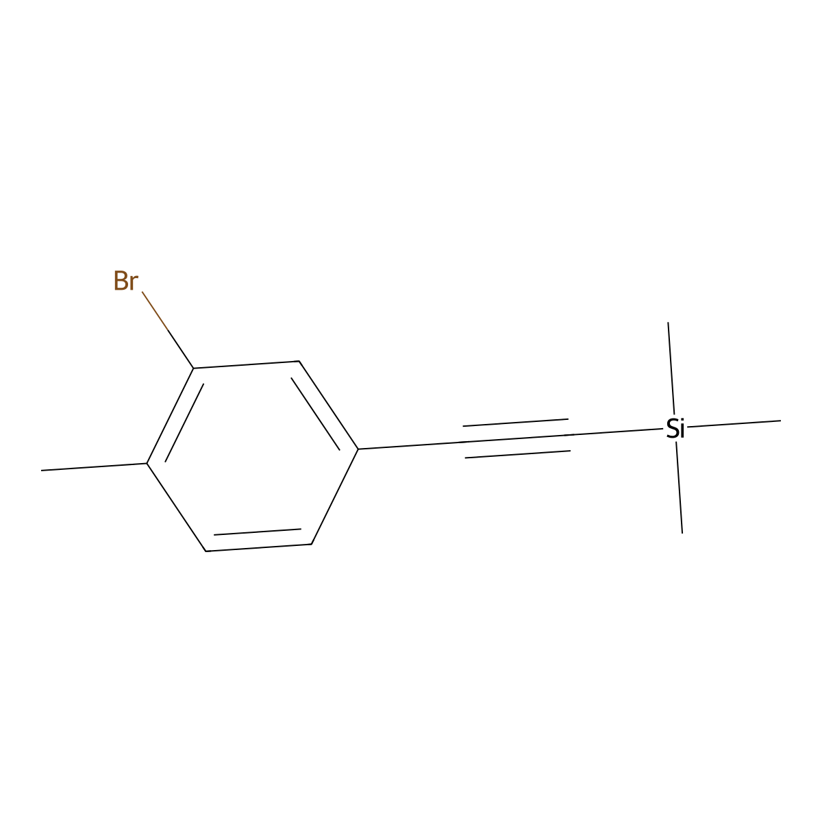 [2-(3-Bromo-4-methylphenyl)ethynyl]trimethylsilane molecular structure, CAS 2255372-98-4