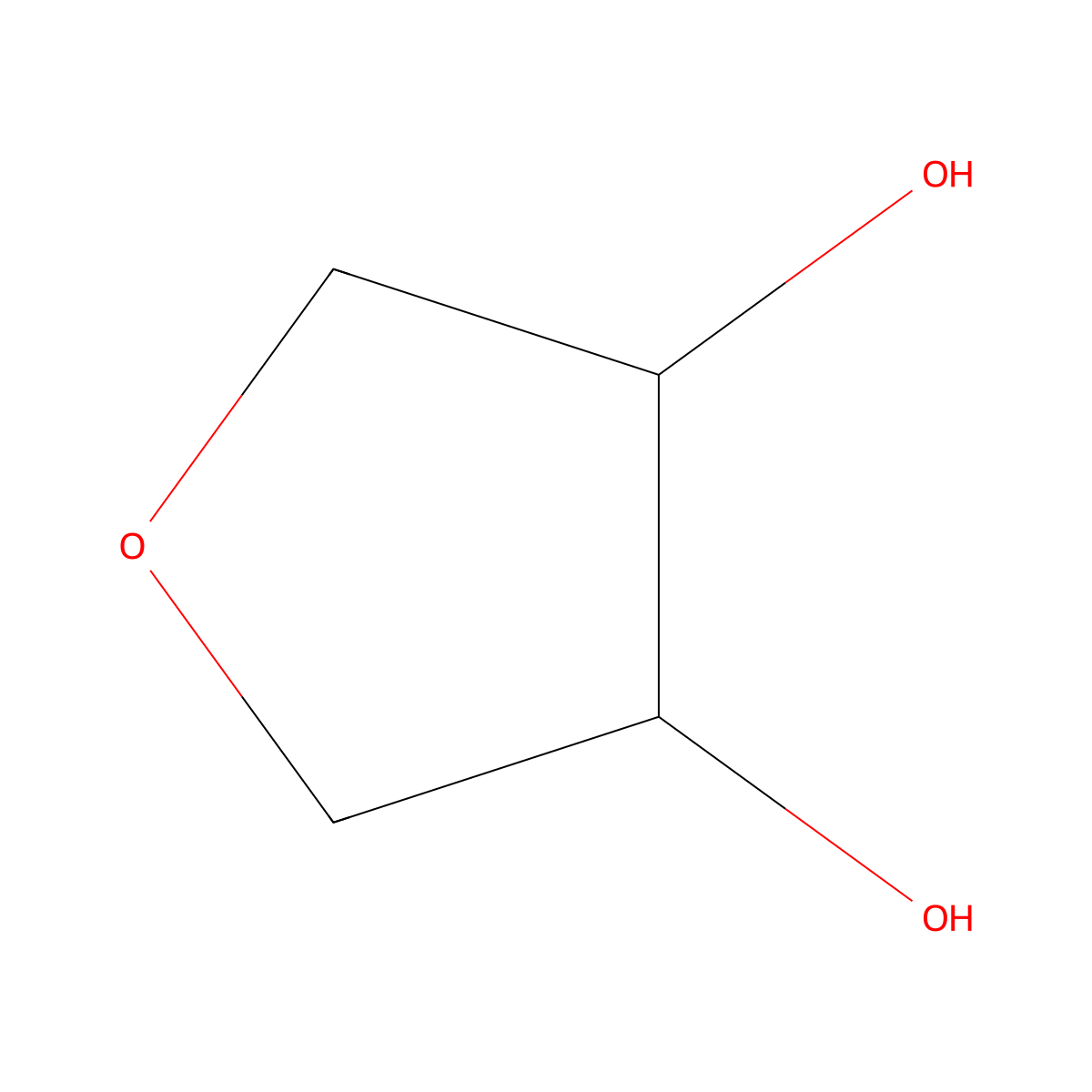 1,4-Anhydrothreitol molecular structure, CAS 22554-74-1