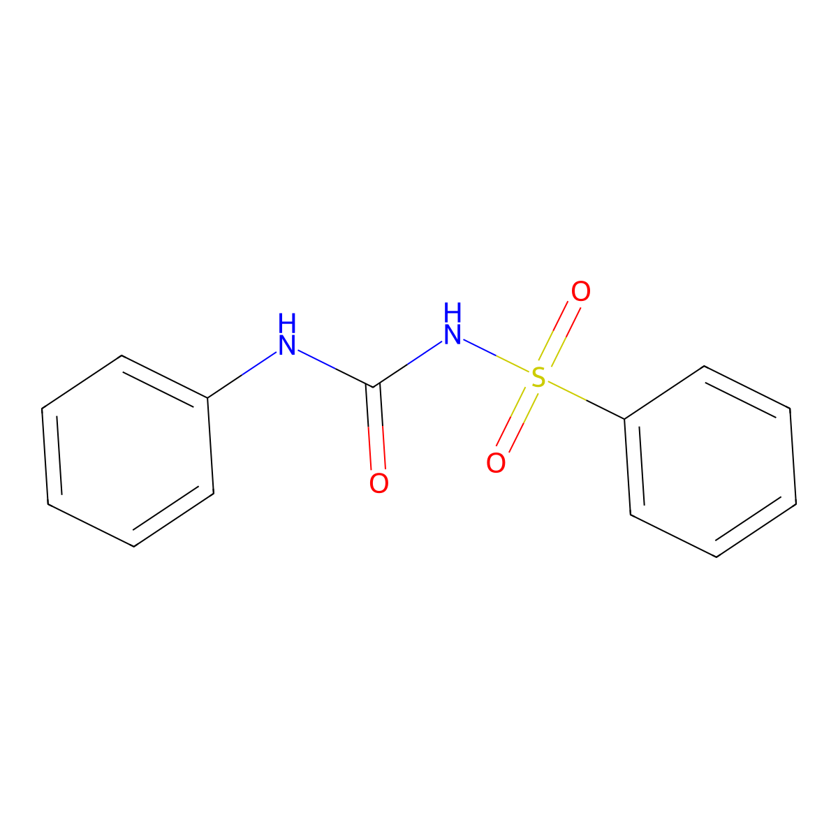 Benzenesulfonamide, N-[(phenylamino)carbonyl]- molecular structure, CAS 22557-91-1
