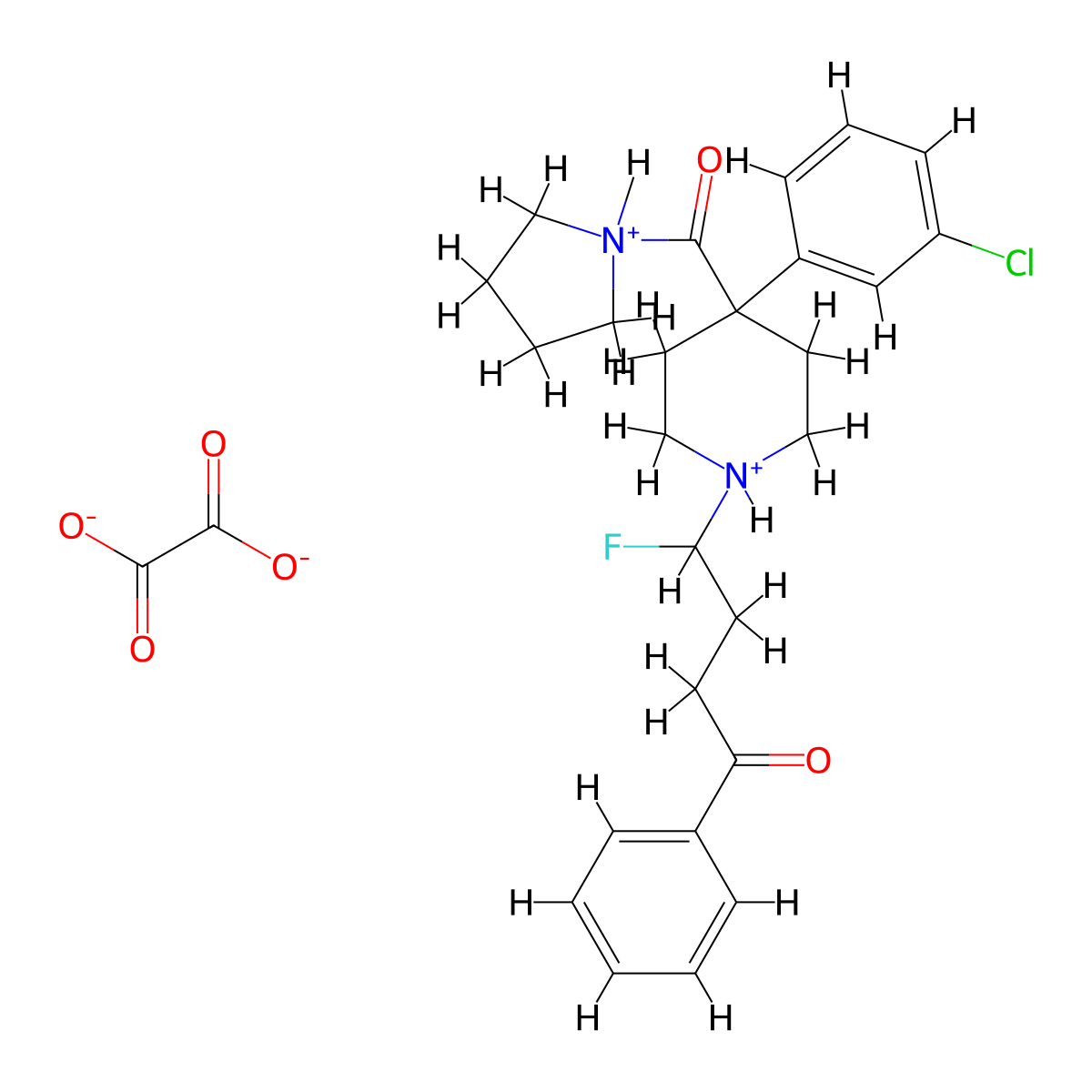 Haloperidide oxalate molecular structure, CAS 2256-06-6