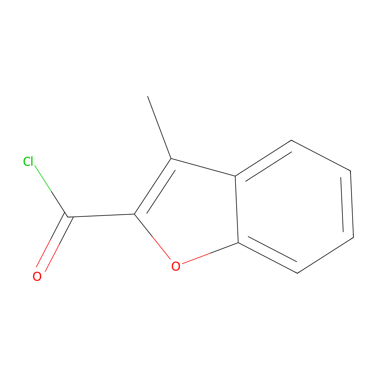 3-Methylbenzofuran-2-carbonyl chloride molecular structure, CAS 2256-86-2