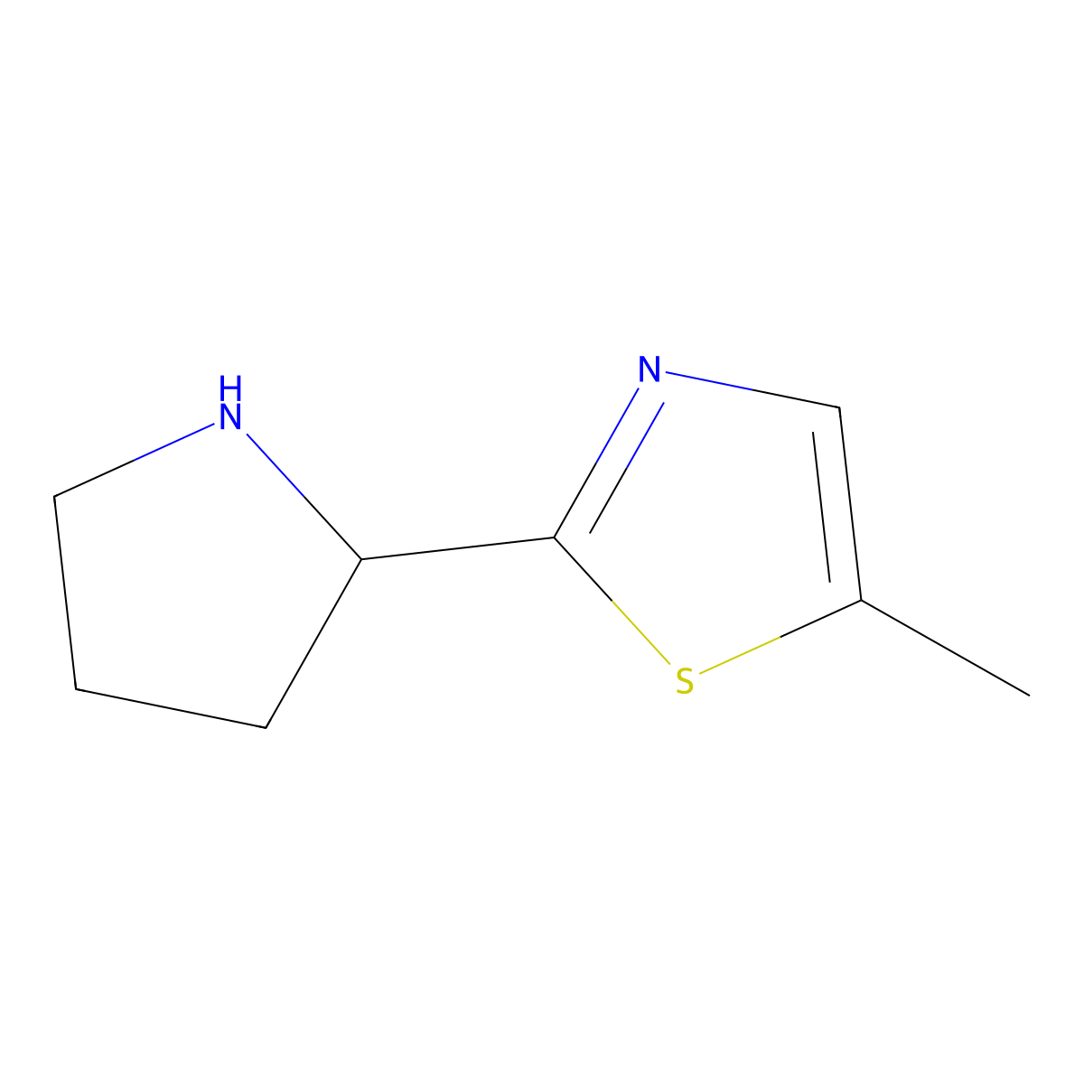 (S)-5-methyl-2-(pyrrolidin-2-yl)thiazole molecular structure, CAS 2256054-67-6