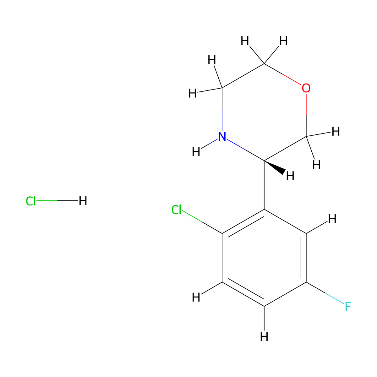 (S)-3-(2-Chloro-5-fluorophenyl)morpholine hydrochloride molecular structure, CAS 2256054-69-8