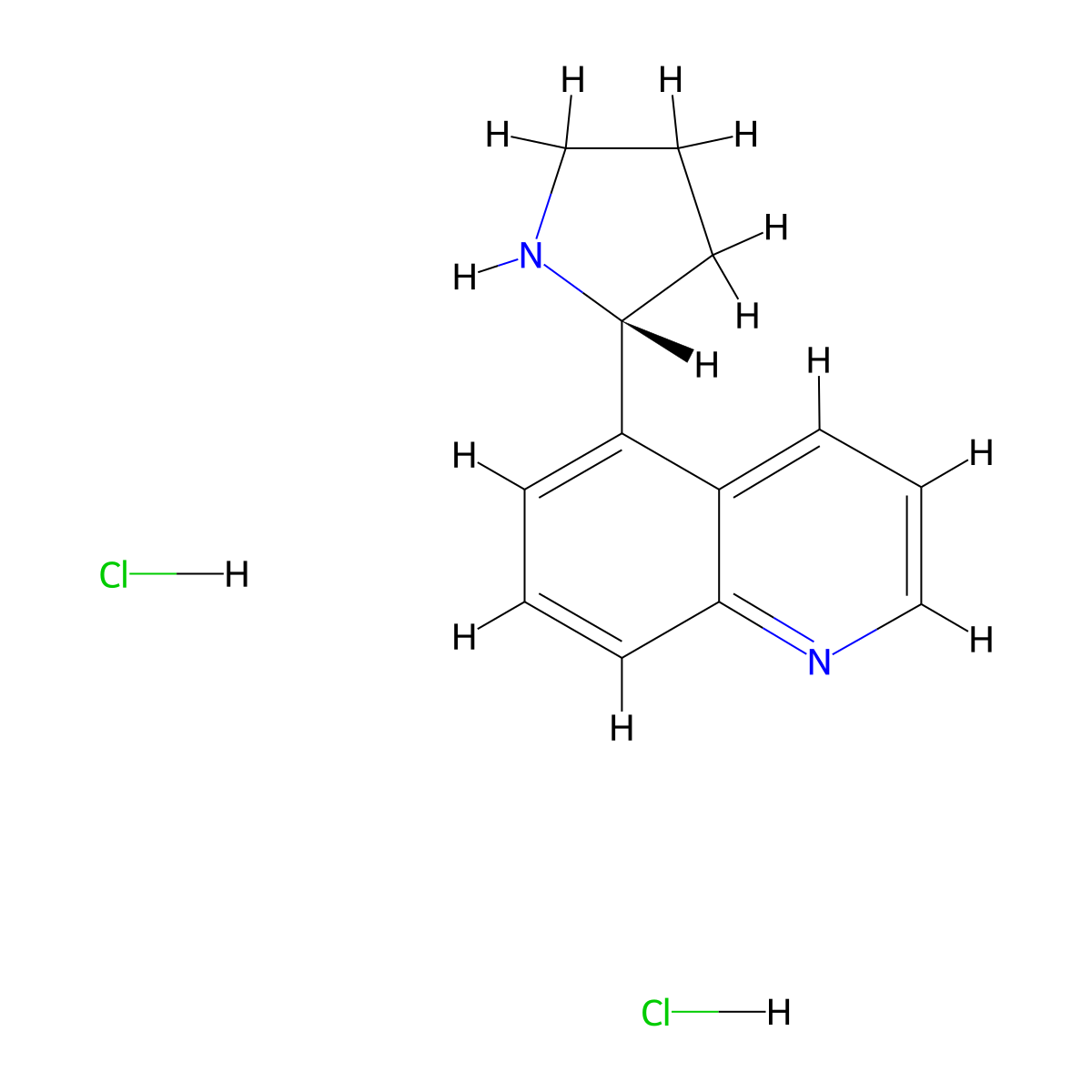 (R)-5-(Pyrrolidin-2-yl)quinoline dihydrochloride molecular structure, CAS 2256054-72-3