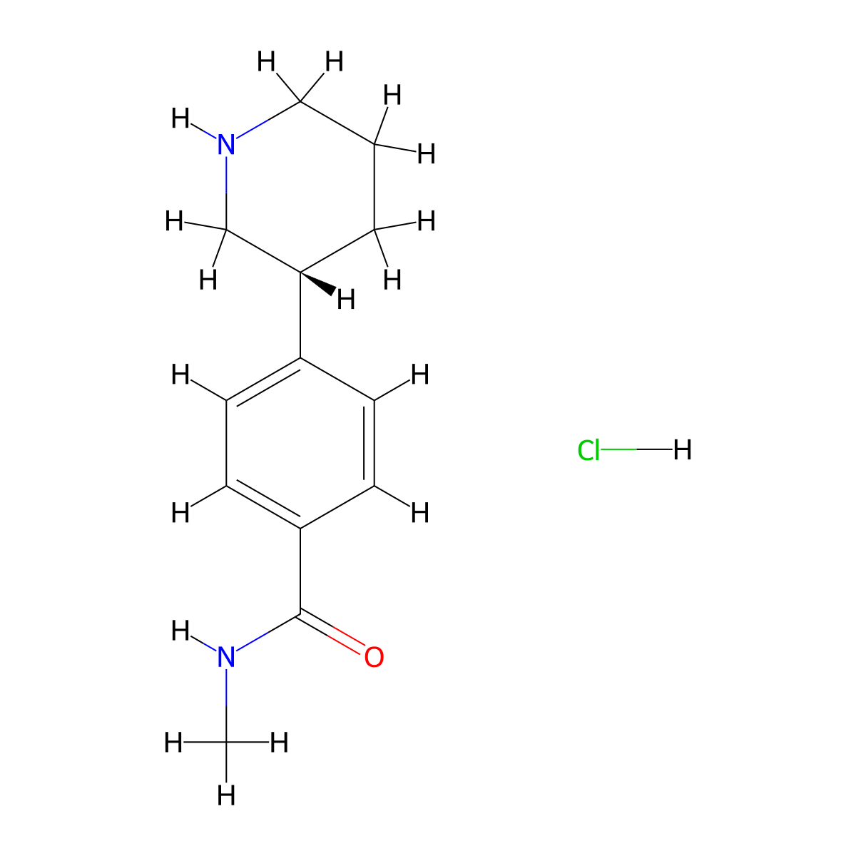 (R)-N-methyl-4-(piperidin-3-yl)benzamide hydrochloride molecular structure, CAS 2256054-88-1