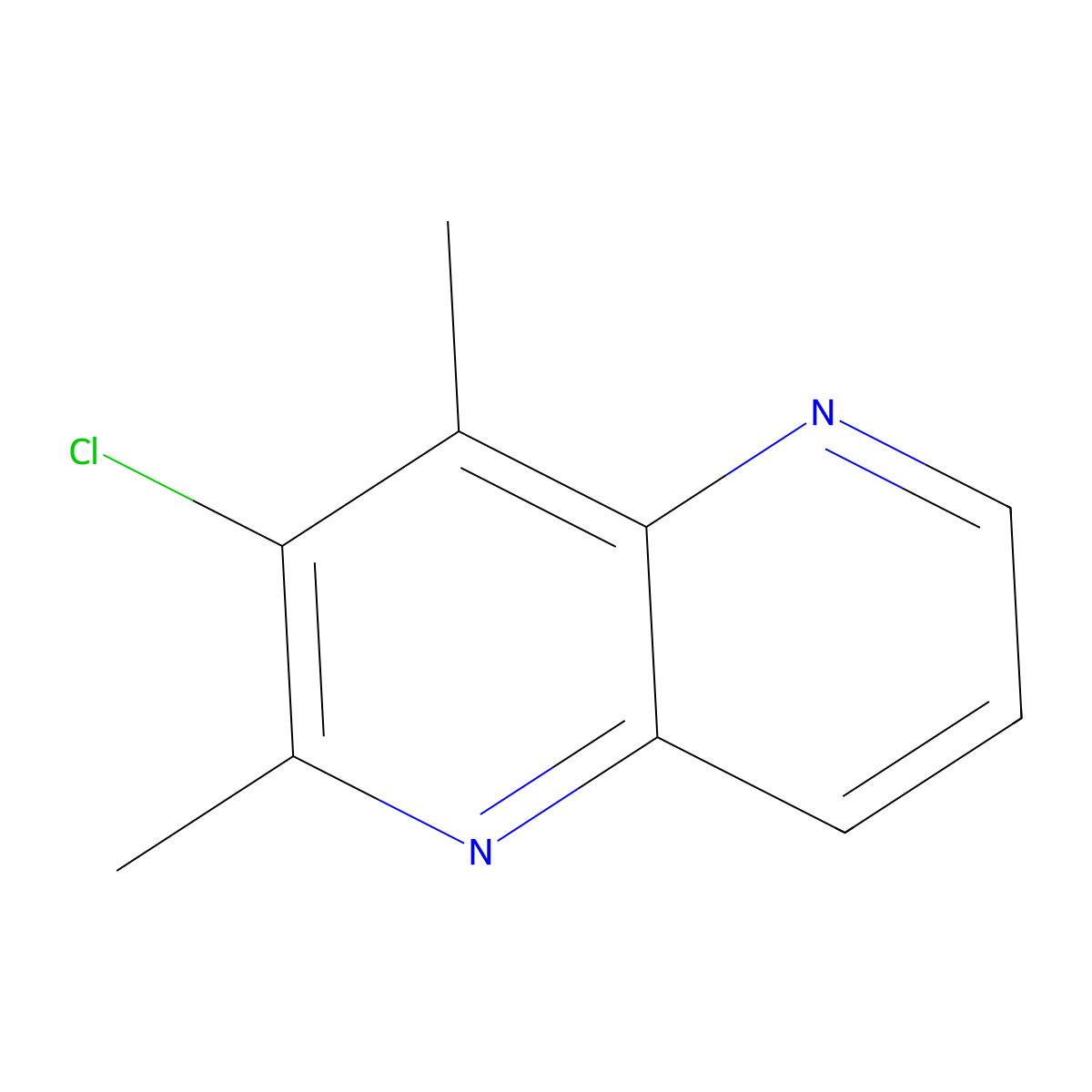 3-Chloro-2,4-dimethyl-1,5-naphthyridine molecular structure, CAS 2256059-91-1