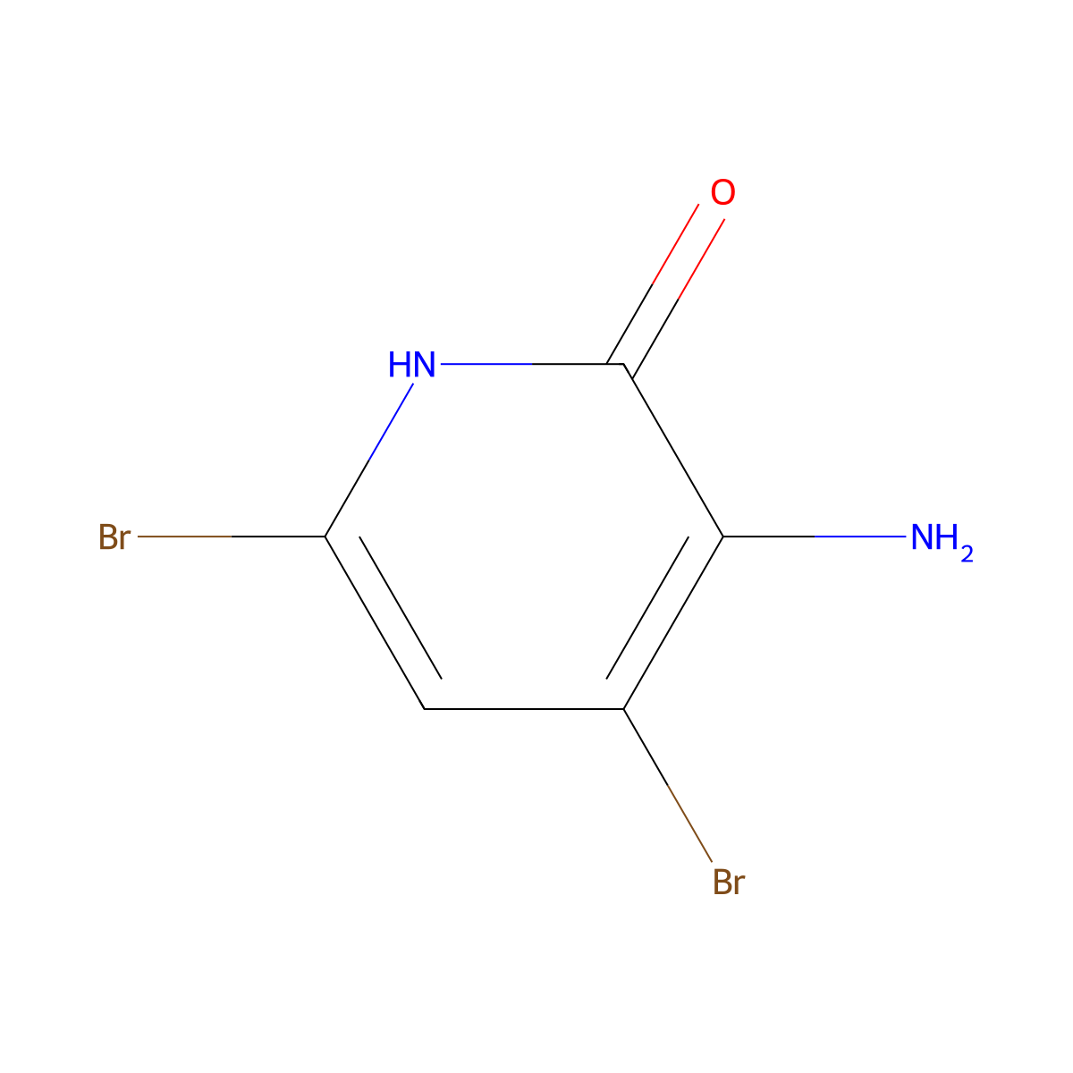 3-Amino-4,6-dibromopyridin-2-ol molecular structure, CAS 2256060-10-1