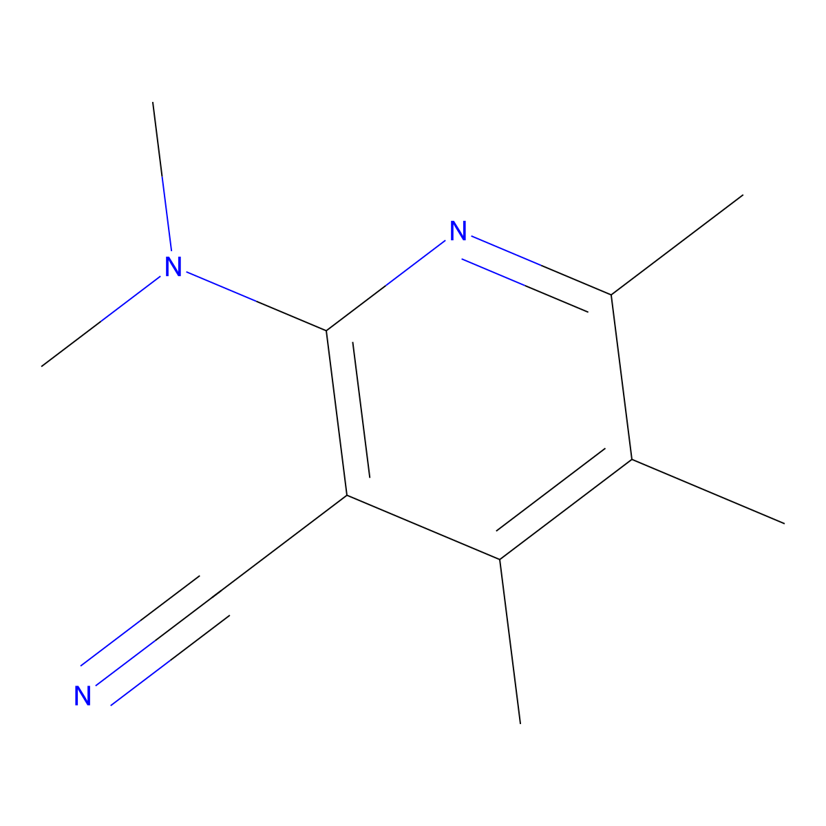 2-(Dimethylamino)-4,5,6-trimethylpyridine-3-carbonitrile molecular structure, CAS 2256060-14-5