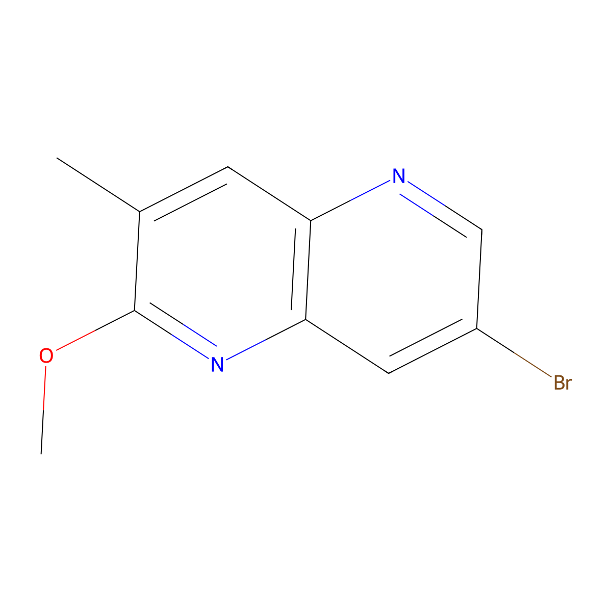 7-Bromo-2-methoxy-3-methyl-1,5-naphthyridine molecular structure, CAS 2256060-18-9