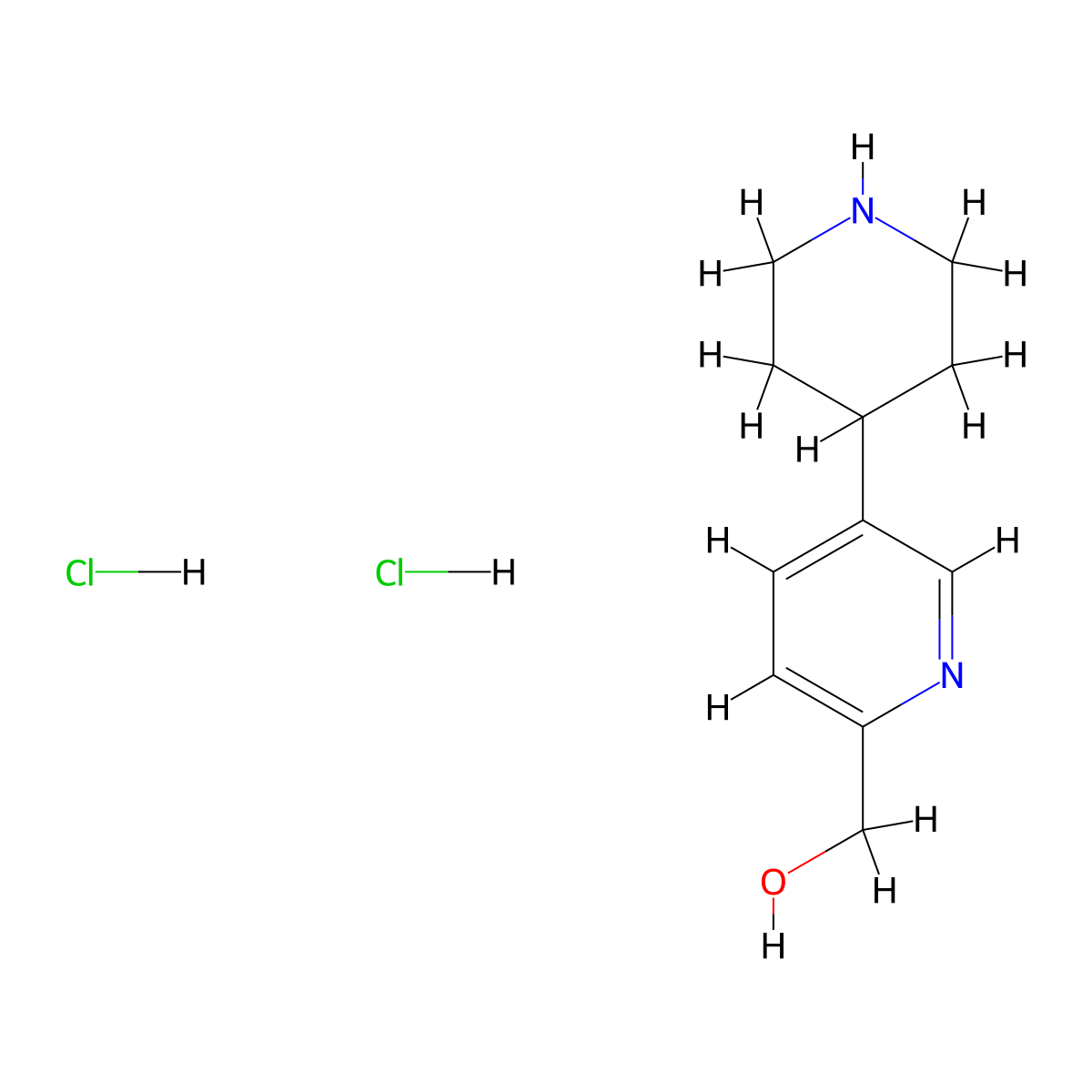 (5-(Piperidin-4-yl)pyridin-2-yl)methanol dihydrochloride molecular structure, CAS 2256060-23-6